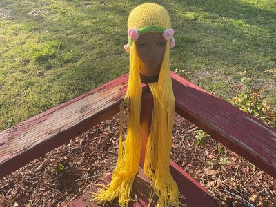 Hippie girl yarn wig - image2